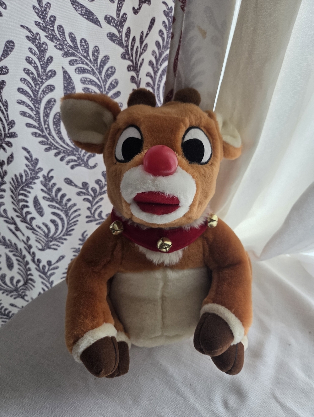Gemmy Vintage Rudolph The Red Nosed Reindeer Plush Singing Animated Tested VGC